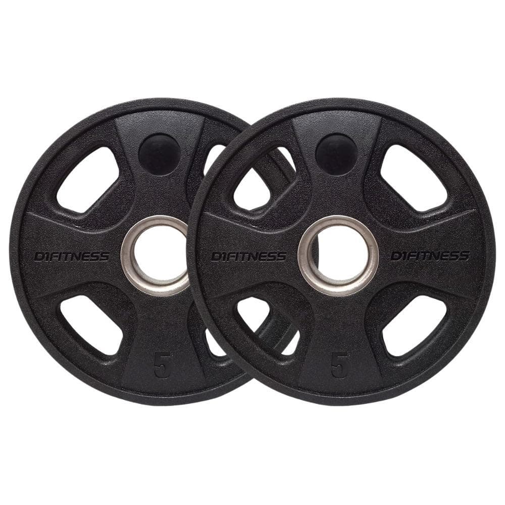Par Anilhas Elite Emborrachada 4 Grips 5kg