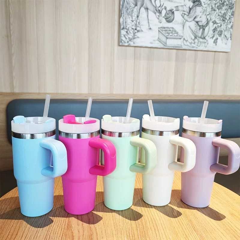 Garrafa Térmica Com Canudo De Inox 420ml Quente E Frio Premium