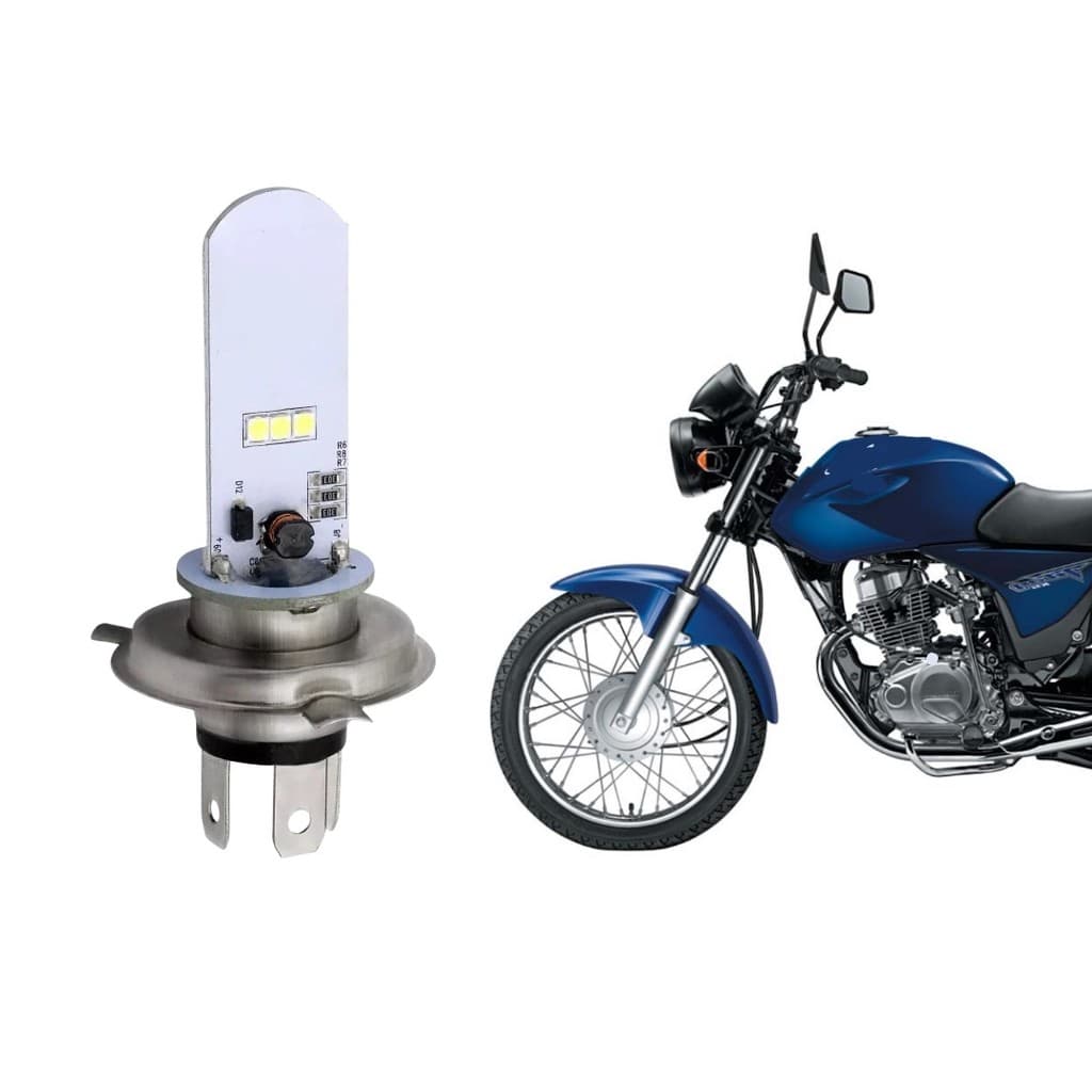 Lâmpada Farol Super Led Moto Honda CG 150 H4 6500K