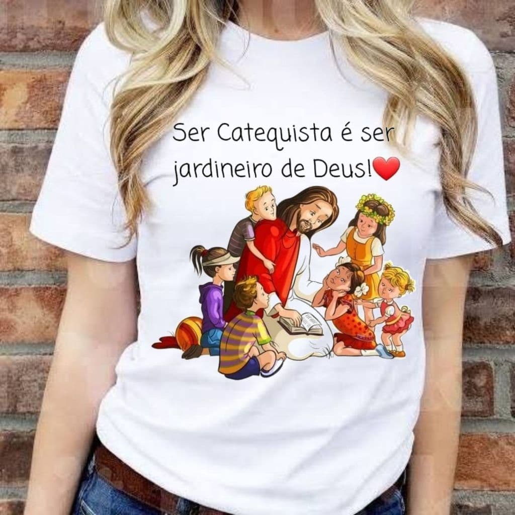 Camiseta Blusa feminina Catequista catequese igreja catolica Crista jesus