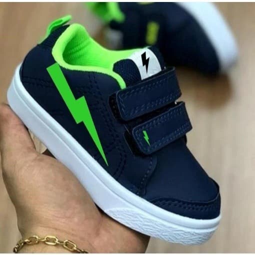Tênis Infantil Escolar Couro e Velcro Linha Conforto Repele Água Calça Facil Envio Rápido Lançamento