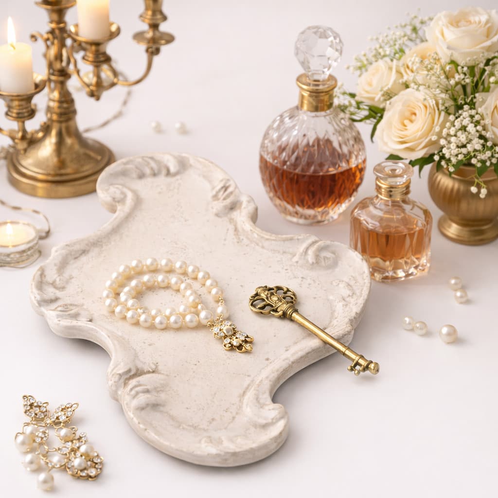 Bandeja Decorativa Elegance Porta Objetos Organizador Porta Treco para Perfumes Maquiagens Joias Decoração