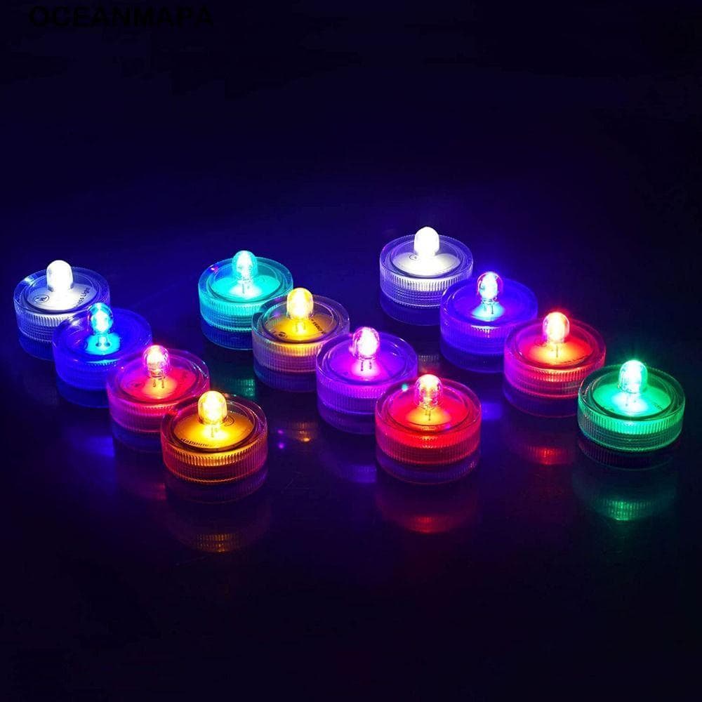 Lâmpada De Vela Para Tanque De Peixes OCEANMAPA , LED Subaquática À Prova D'água Multicolorida , Decorativa