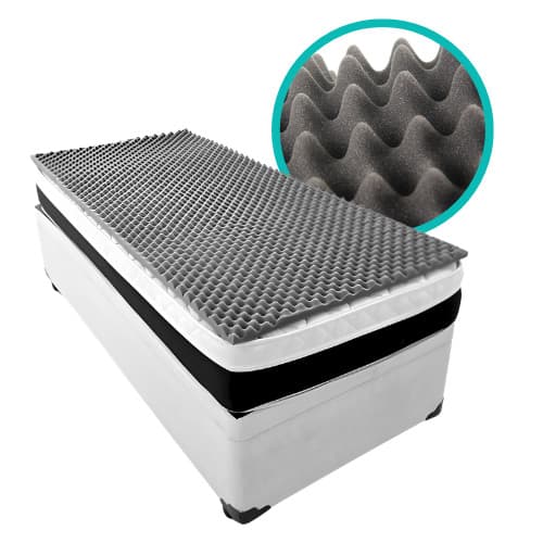 Pillow Top Massageador Colchonete Casca De Ovo Solteiro Click House D20