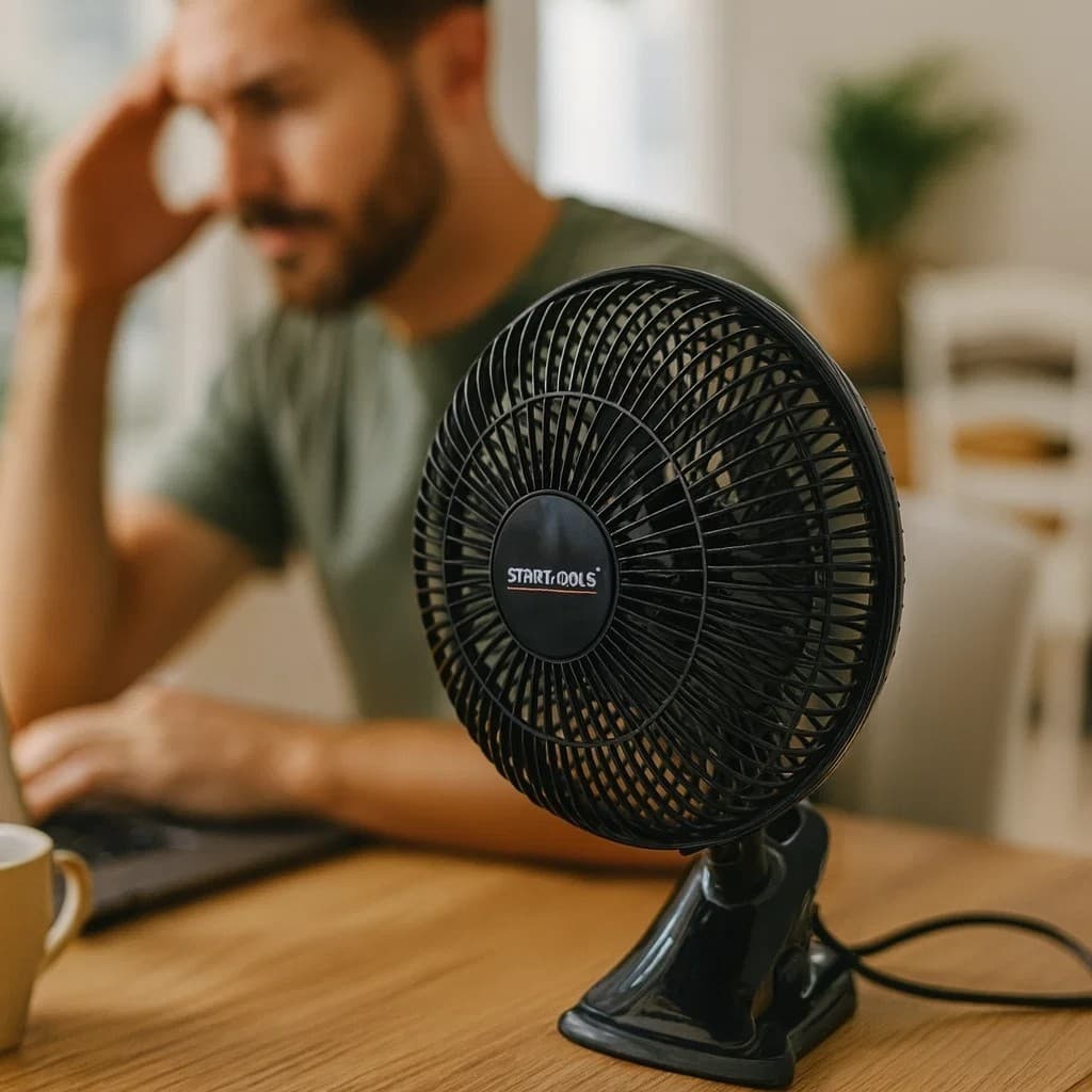 Ventilador Portátil Refresca Ar Aparelho Verão Calor Casa Eletrodoméstico Preto Presente