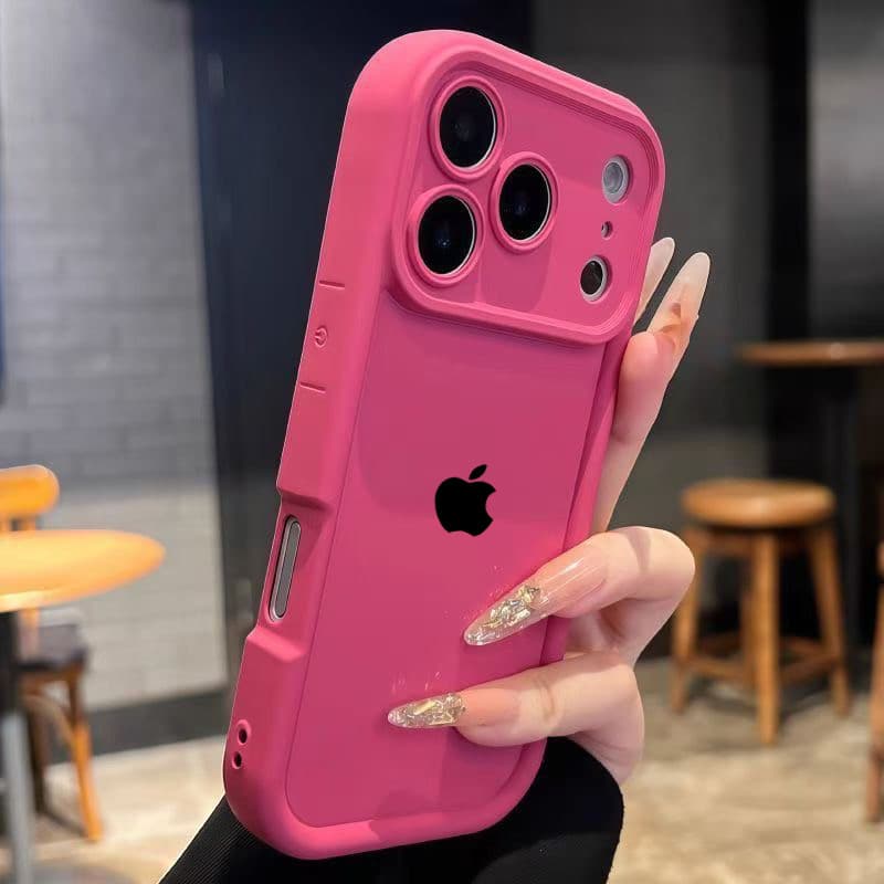 Capa Para iPhone 17 16 15 14 13 12 11 Pro Max Plus Air XR Anti Queda Silicone Logotipo Preto Doces Caso De Telefone ZB