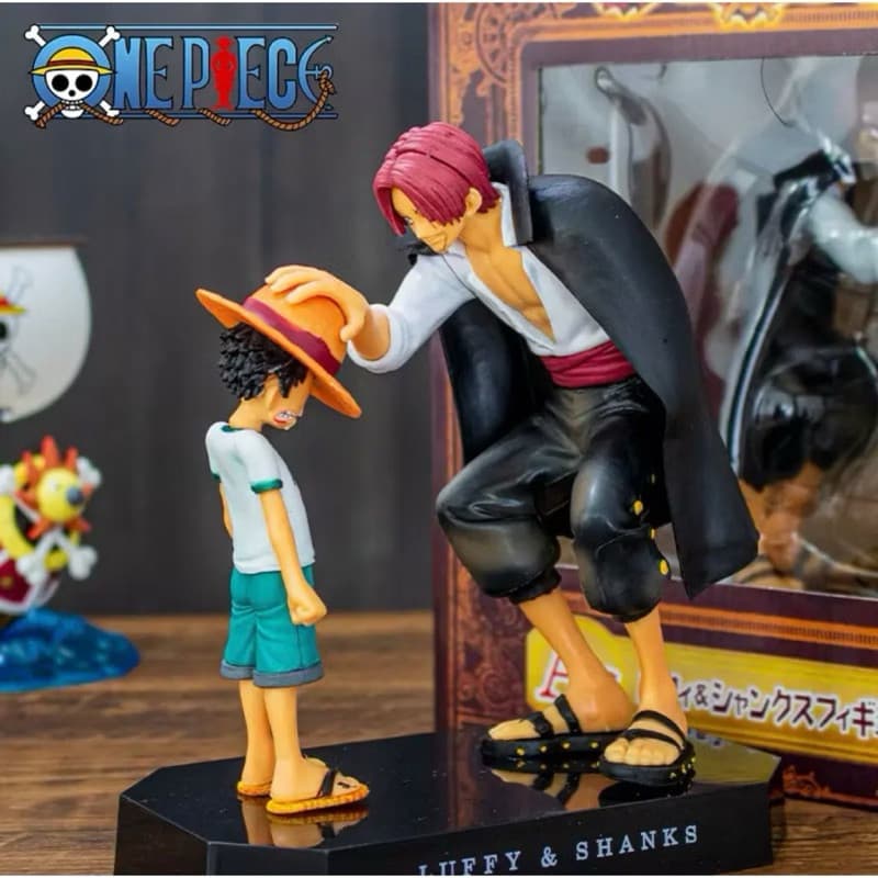 Boneco Luffy & Shanks 2 Peças Figure Colecionável Anime