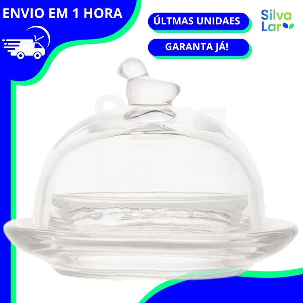 Manteigueira De Cristal Pássaro 9,5x6,5cm Mesa Posta - Lyor