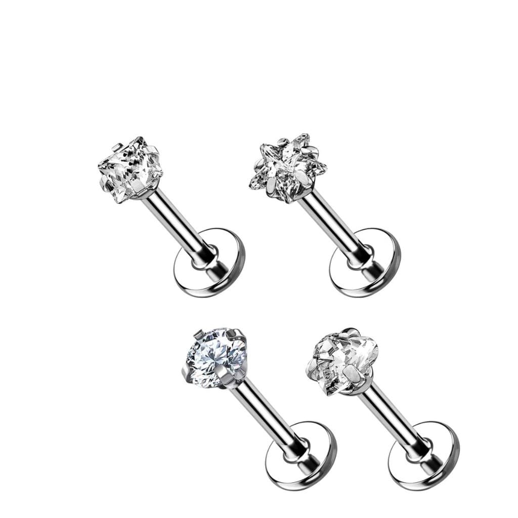 Labret Piercing Zircônia Acessório Cirúrgico | Helix , Tragus , Concha , Nariz , Orelha Boca-Jellyfish