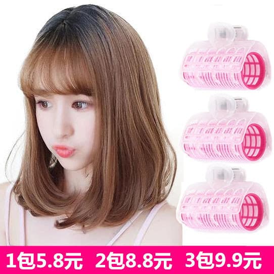 Rolo de franja de ar coreano não machuca o cabelo ferramenta útil auto-adesivo plástico modelador de cabelo fivela inter