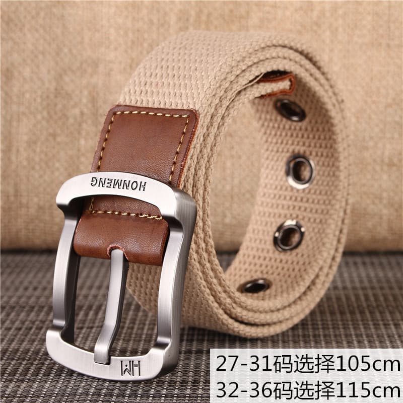 Pin fivela cinto de lona Casual juventude masculino Jeans cinto jovem estudante juventude versão coreana calças na moda