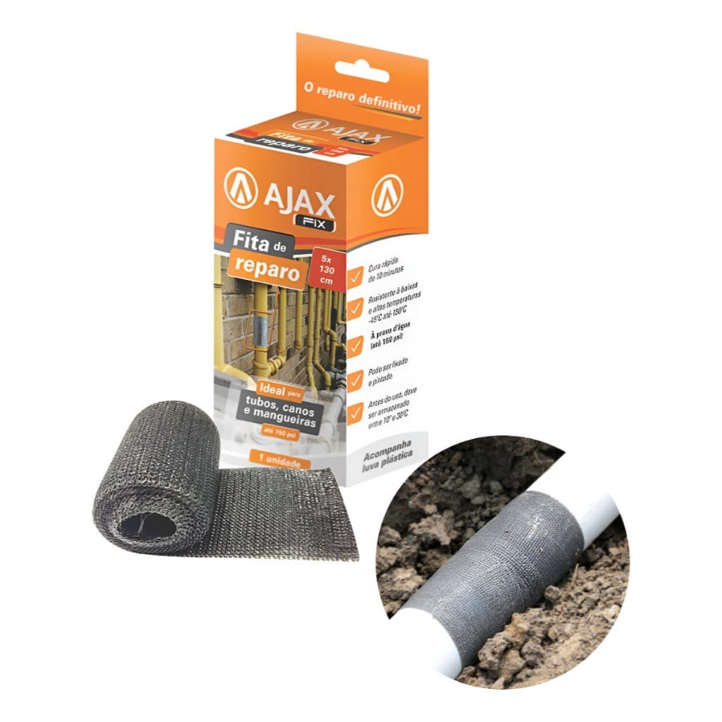 Fita de Reparo Consertos em Gerais a Prova de Agua 5 x 130 cm Ajax