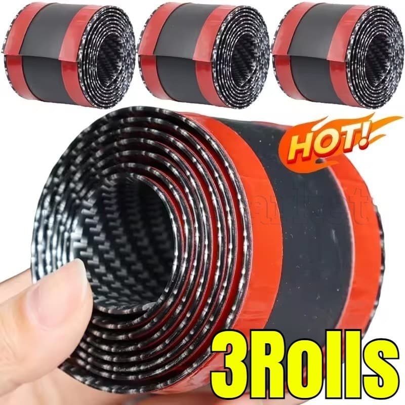 Protetor De Soleira De Porta De Carro-Adesivo De Proteção De Fibra De Carbono-Anti Arranhões , Resistente Ao Desgaste-Fi