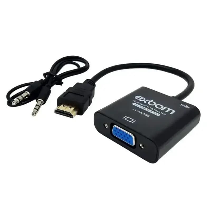 CONVERSOR HDMI/VGA COM AUDIO EXBOM CC-HVA60