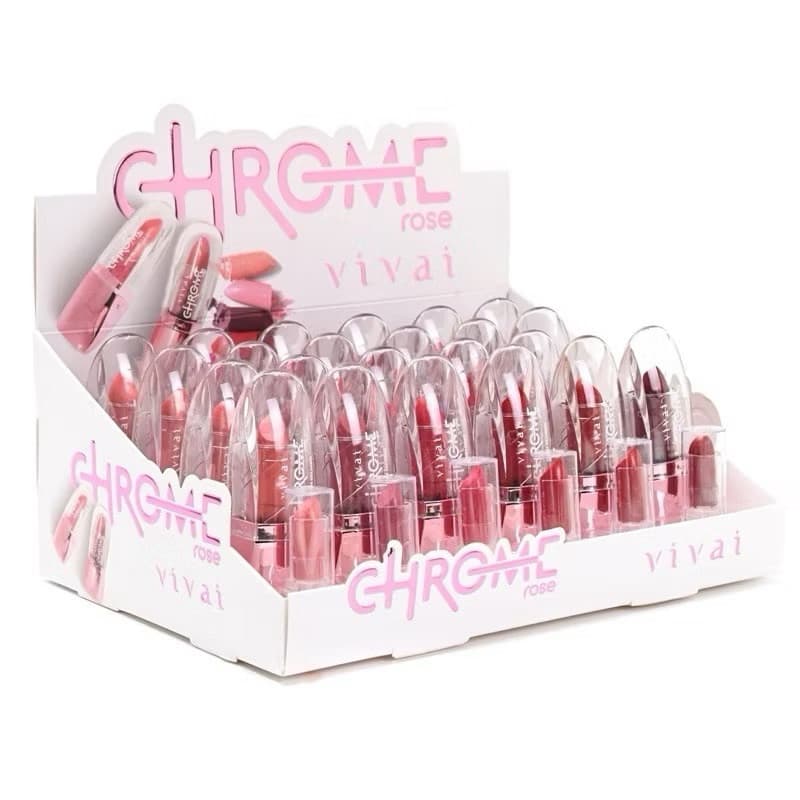 Box C/24 UN Batom Brilhante Chrome Rose Vivai 3210.1.1