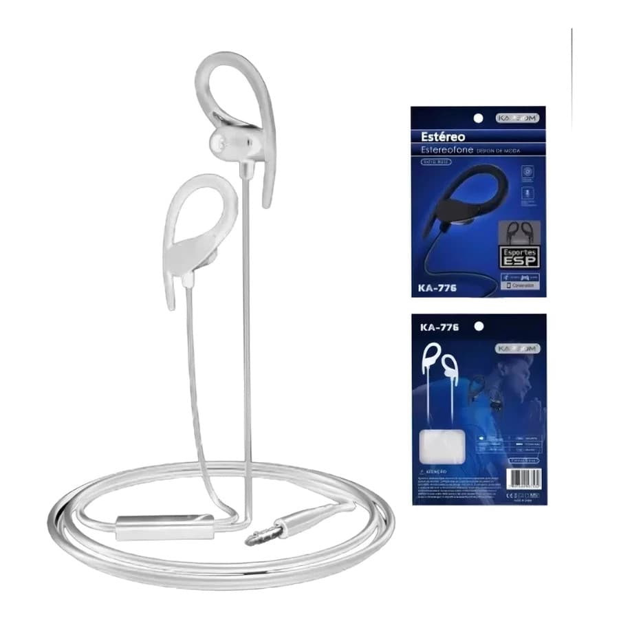 Fone Intrauricular Extra Bass Sports Ka-776