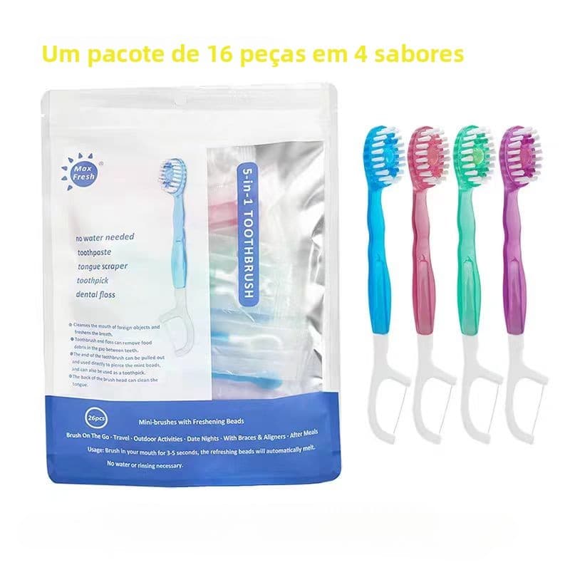 Kit 16 Escovas de Dente Macias para Crianças e Adultos – Limpeza Completa e Confortável