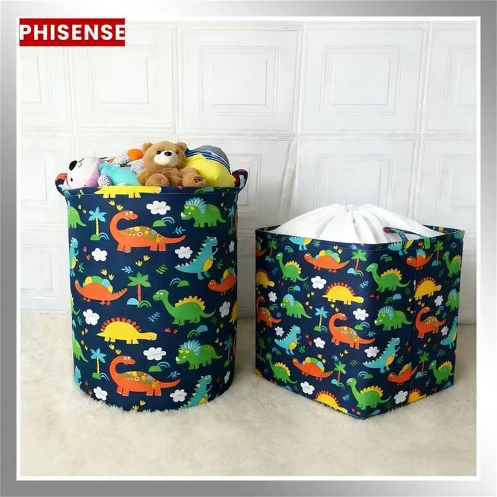 CESTO ORGANIZADOR MULTIUSO DOBRAVEL PROVA D'ÁGUA P/ ROUPA SUJA BRINQUEDOS