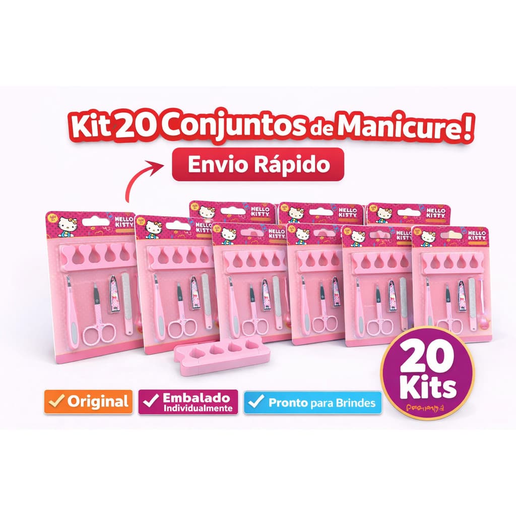 Kit 20 Conjuntos Hello Kitty Aniversário Brinde Festa infantil acessório da hello kitty Lembrancinha