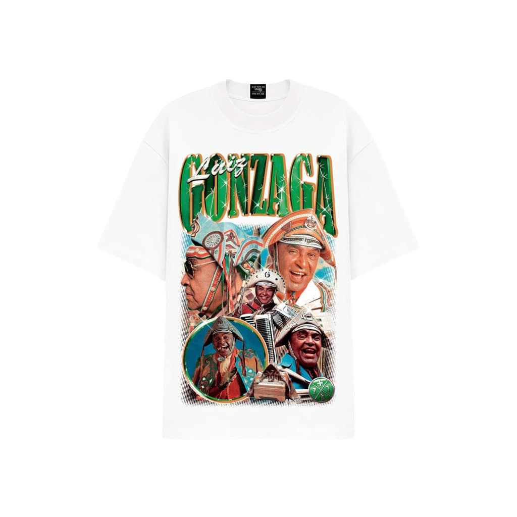 Camiseta Masculina Algodão Conforto Básica Premium Luiz Gonzaga Temos Plus Size