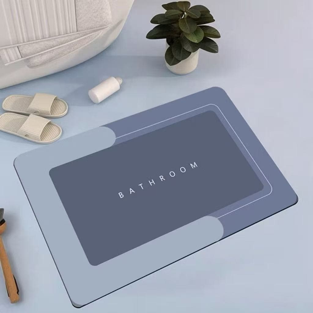 Tapete Retangular Multifuncional Para Banheiro Absorção Rápida, Antiderrapante
