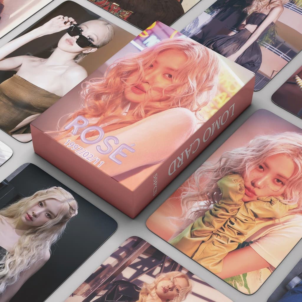 55 Pcs BLACKPINK ROSE Álbum Lomo Cartão Kpop Cartões Postais Série YSZU