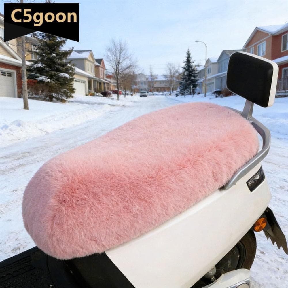 C5GOON Selim De Bicicleta Elétrica Pelúcia Macio Capas De Assento Traseiro Ciclismo Almofada Sela Confortável T9Z9