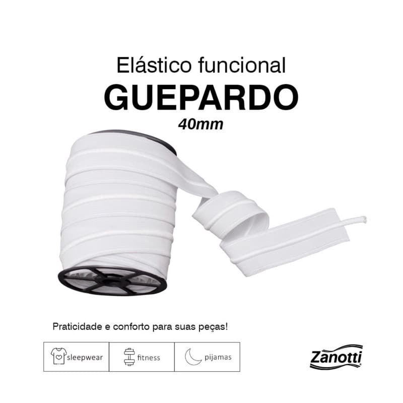 Elástico Zanotti GUEPARDO 40 c/ Cordão - 20 mts