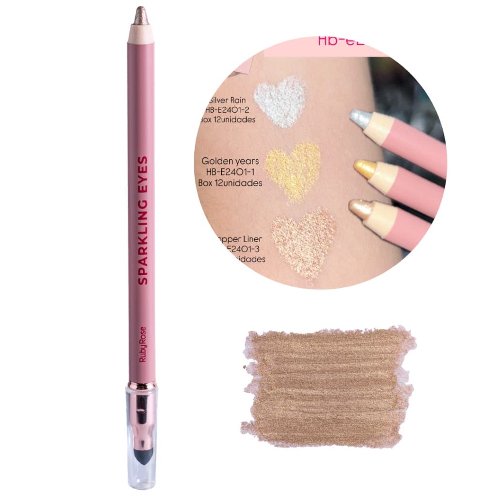 Lapis De Olhos Sparkling Eyes HBE2401 Ruby Rose - Cintilantes / Brilho