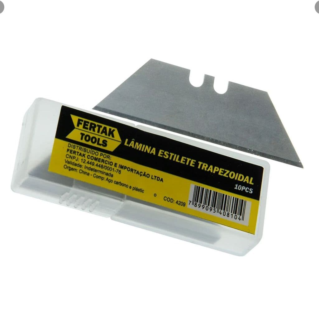 Lâmina Estilete Trapezoidal 10un - Fertak 4209