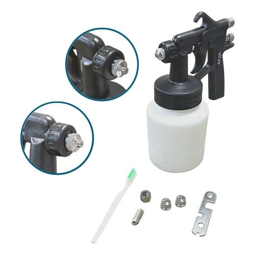 Pistola Pintura Borrifador De Ar Direto Importway Copo 600ml 3 Bicos 1,3mm
