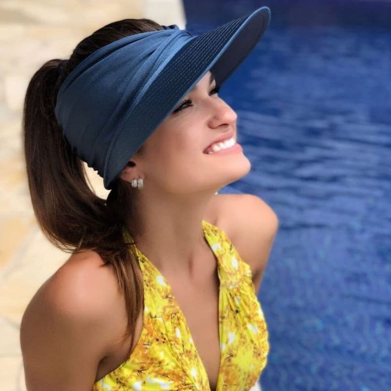 Viseira Turbante de Tecido Elastico com Ajuste Várias Cores Dupla Face