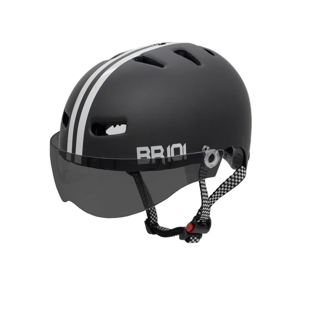 Capacete Bike Ciclismo Skate Patins Patinete Profissional Preto Fosco Viseira Fume