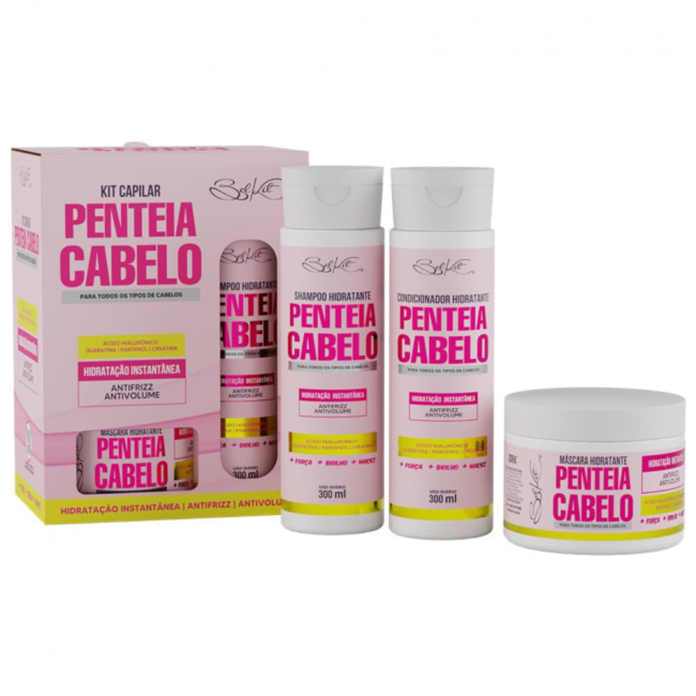 Kit Capilar Penteia Cabelo com 03 itens BelKit