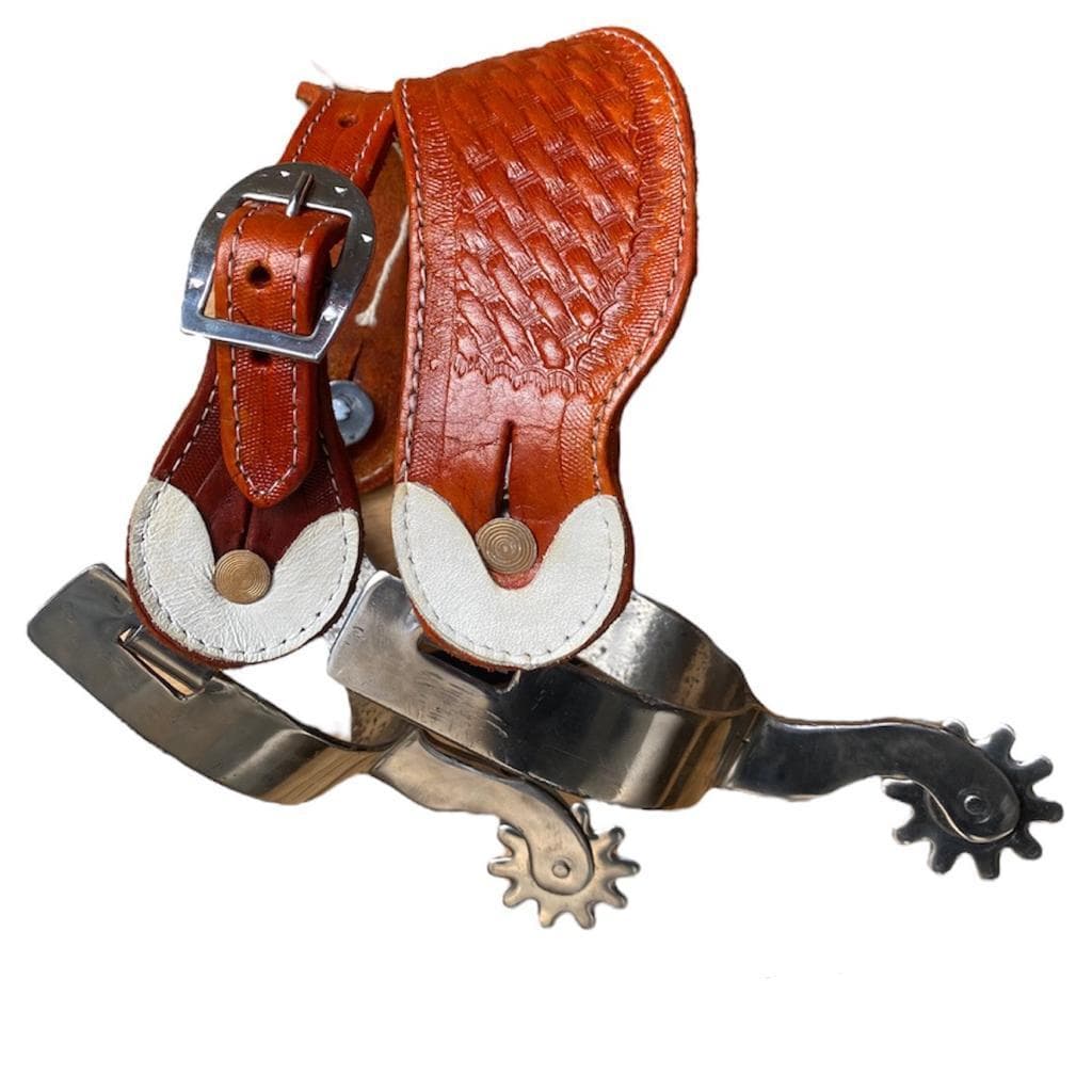 Espora Quarto de Milha Modelo Luxuoso Com Correia Havana Artesanal Envio Imediato