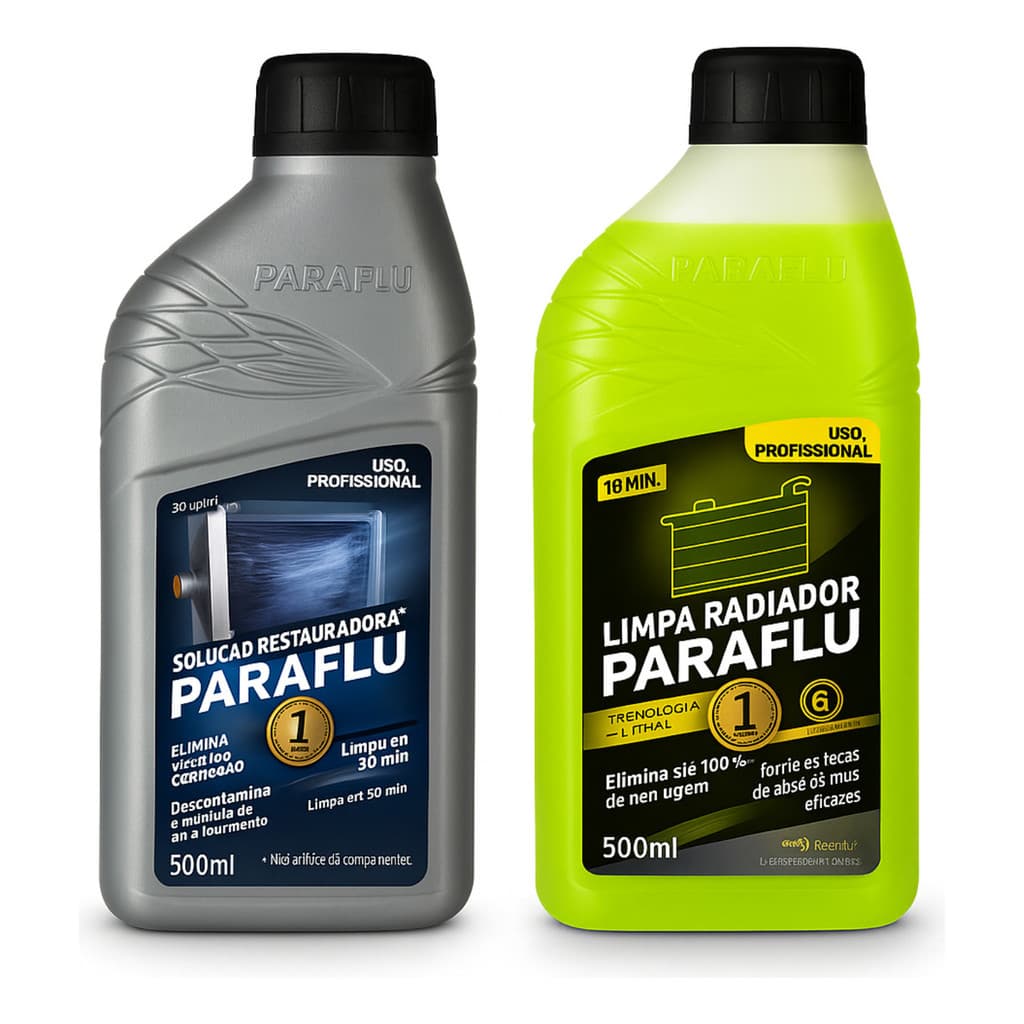 Kit Aditivo Limpa Radiador E Removedor De Graxa Paraflu