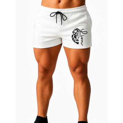 Short Curto Dry Fit Academia Treino Musculação Fitness Masculino Beast Estampado COD 784