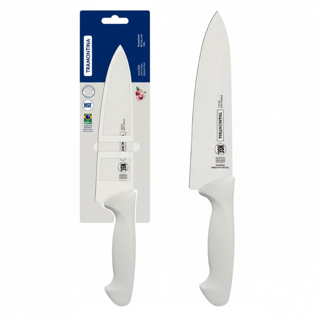 Faca Chef Premium Aço 8 Inox Profissional Açougue Tramontina