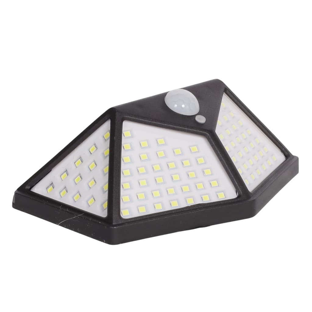 Luminária Solar Parede 100 led Sensor Presença