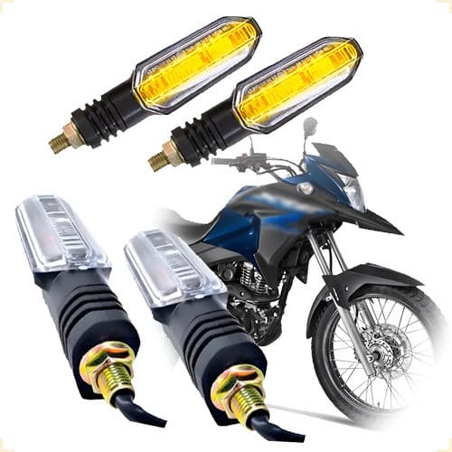 Kit 4 Setas Esportivas P50 Honda Xre 190 2022 2023 2024 Preto