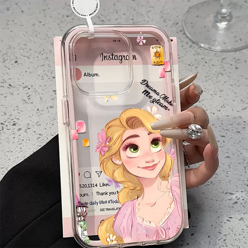 Capa Capinha Transparente 3IN1 Para iPhone 13 12 11 14 Plus 15 Pro max 16 Pro max 17 17Air Princesa Soul
