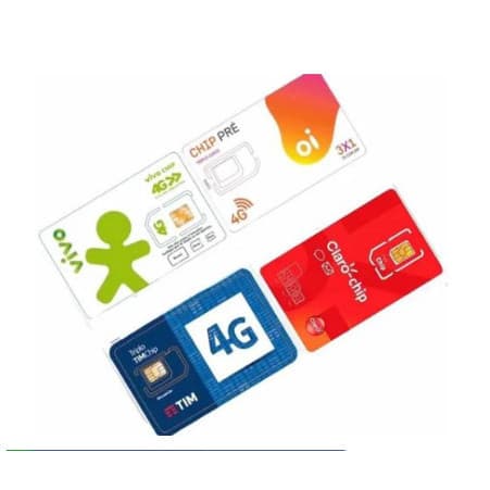 Chips 4G - Qualquer DDD do Brasil ,Operadoras Tim, Claro e Vivo Sem Recarga