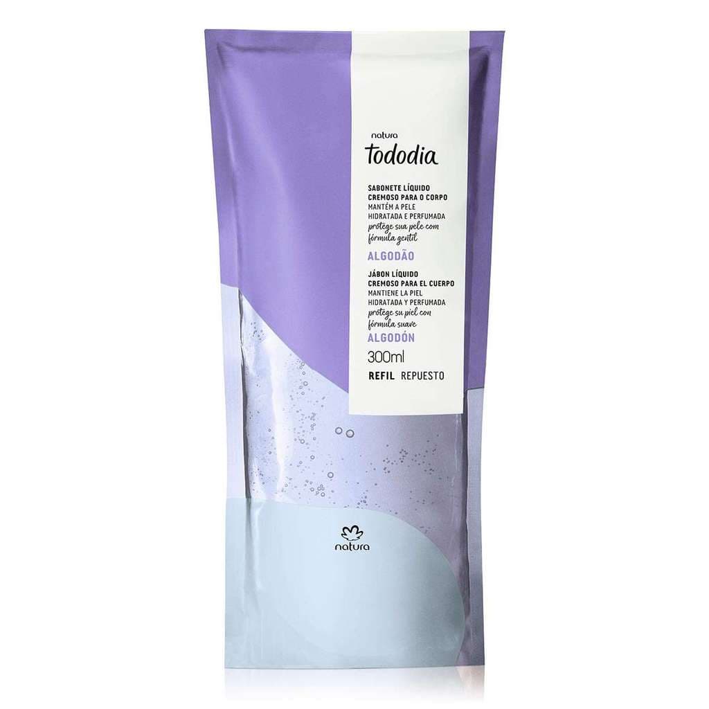 Refil Sabonete Líquido Cremoso para o Corpo Tododia Algodão 300ml - Natura