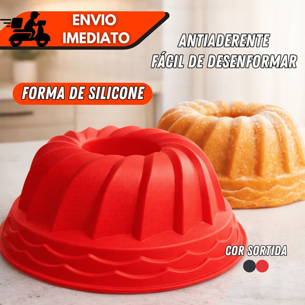 1/2/3/4/5 Forma Silicone Bolo Assadeira Antiaderente Pudim Torta Mousse Forno Air Fryer Microondas Freezer