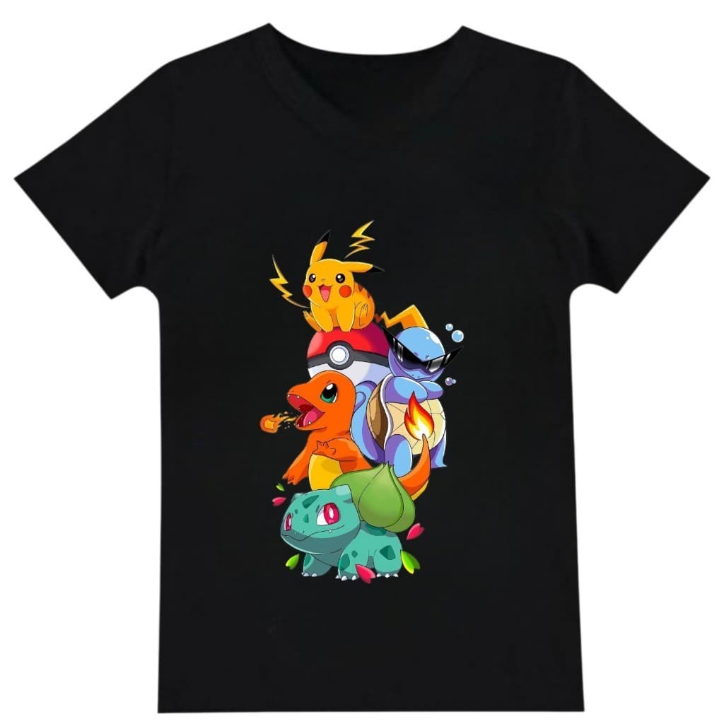 Camiseta infantil Pokemon 100% Algodão 2 ao 14