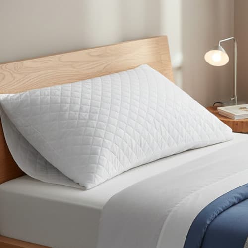 Porta Travesseiro Impermeável 2 Peças Matelado Branco Branco