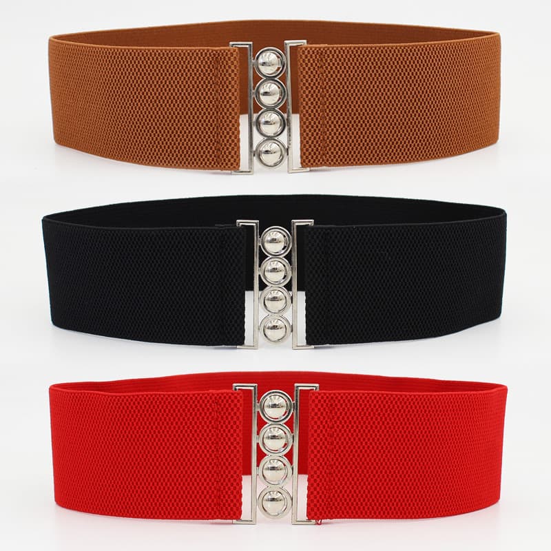 Cinto feminino elástico elástico cintura selo largo simples decoração vestido exterior All-Match cinto de cintura estrei