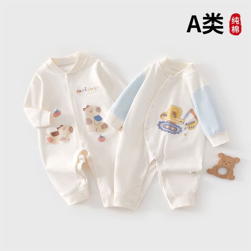 Kapibara macacão de bebê primavera algodão puro classe a macacão roupas de bebê masculino feminino macacão de bebê