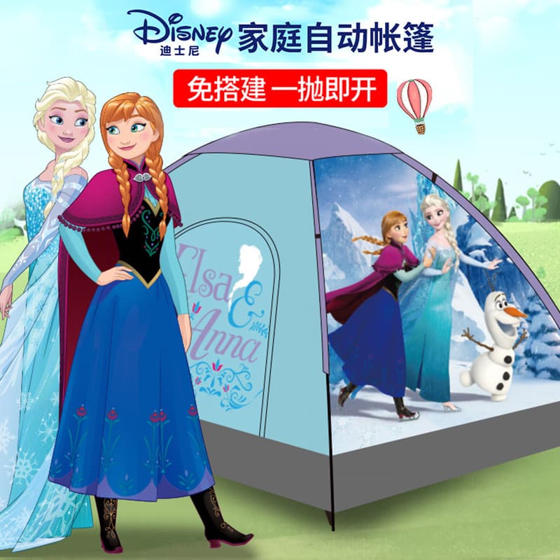 Disney disney tenda de acampamento ao ar livre engrossado automático interior pequenas crianças princesa quarto menina a