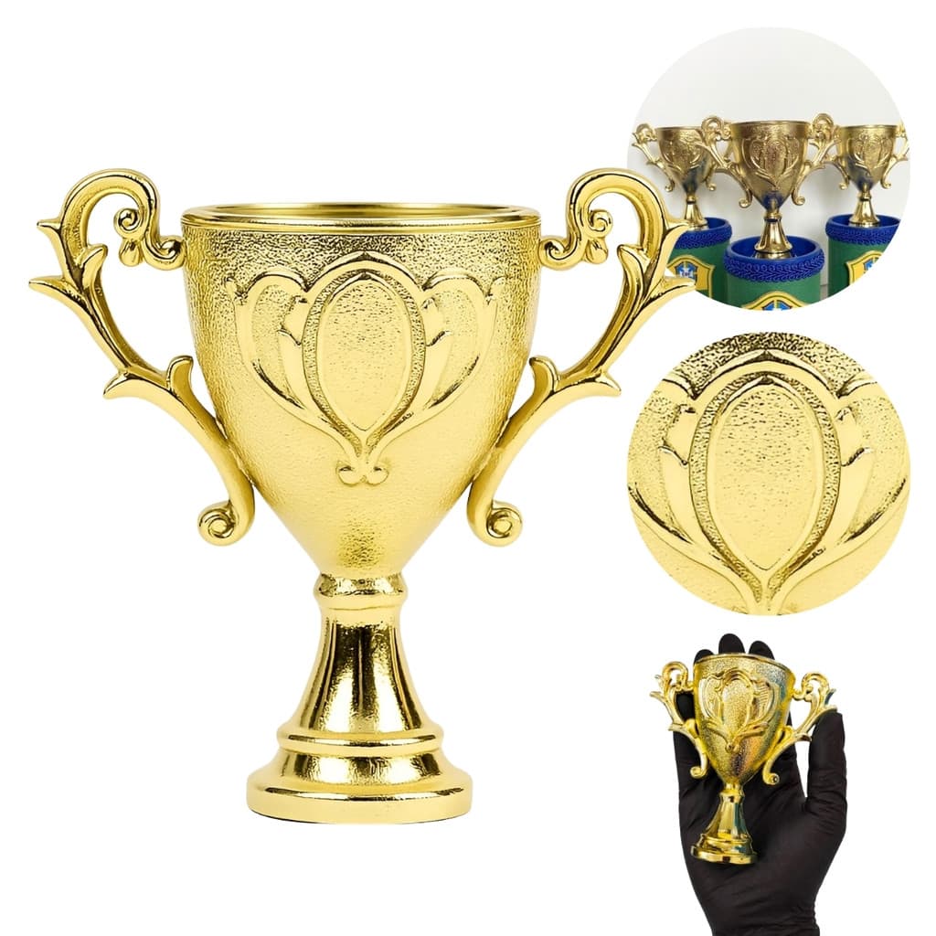 Kit 10/20/30 Troféu Taça Copa Dourado Luxo Lembrancinha  Para Festa Decoração
